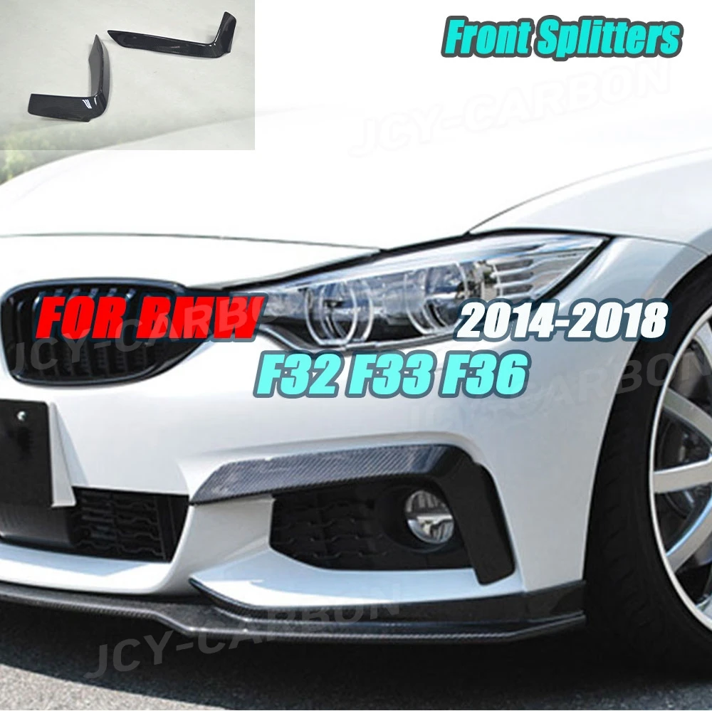 

Real Carbon Fiber Front Fog Lamp Cover Splitters Canards Fins for BMW 4 Series F32 F33 F36 M Sport 2013 2014 2015 2016 2017 2018