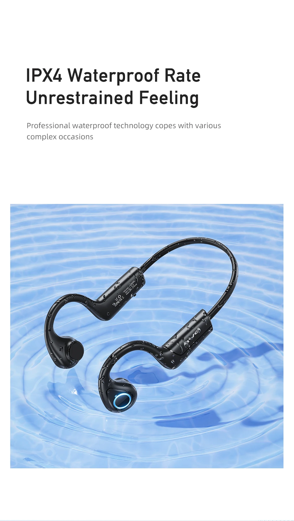 Awei A889BL/Pro Air Conduction หูฟังไร้สายบลูทูธหูฟัง In-Ear สำหรับหูฟังแฮนด์ฟรีแฮนด์ฟรีหูฟังออกกำลัง