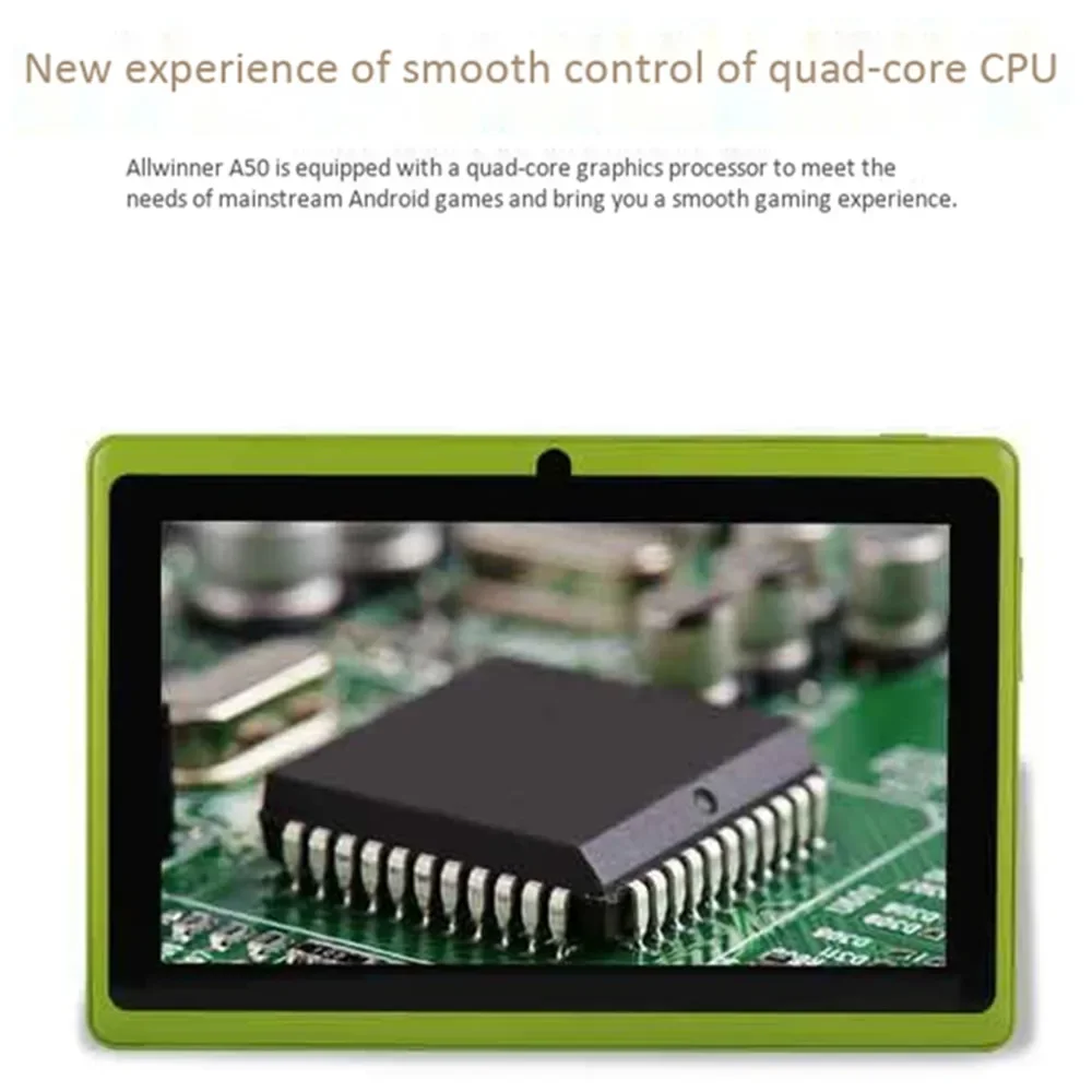 Quad Core Tablet PC Schermo HD da 7 pollici 1 + 16G Fotocamera anteriore posteriore WiFi Internet Android 6.0 Lettore MP3 4 Altoparlante E-book Gioco audio
