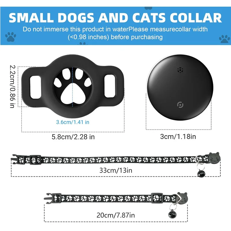 Cat Tracker Bluetooth Tracker Compatible with Google Find My (Android Only)  Anti-Loss Device with Cat Collar for Pets & Luggage view 5
