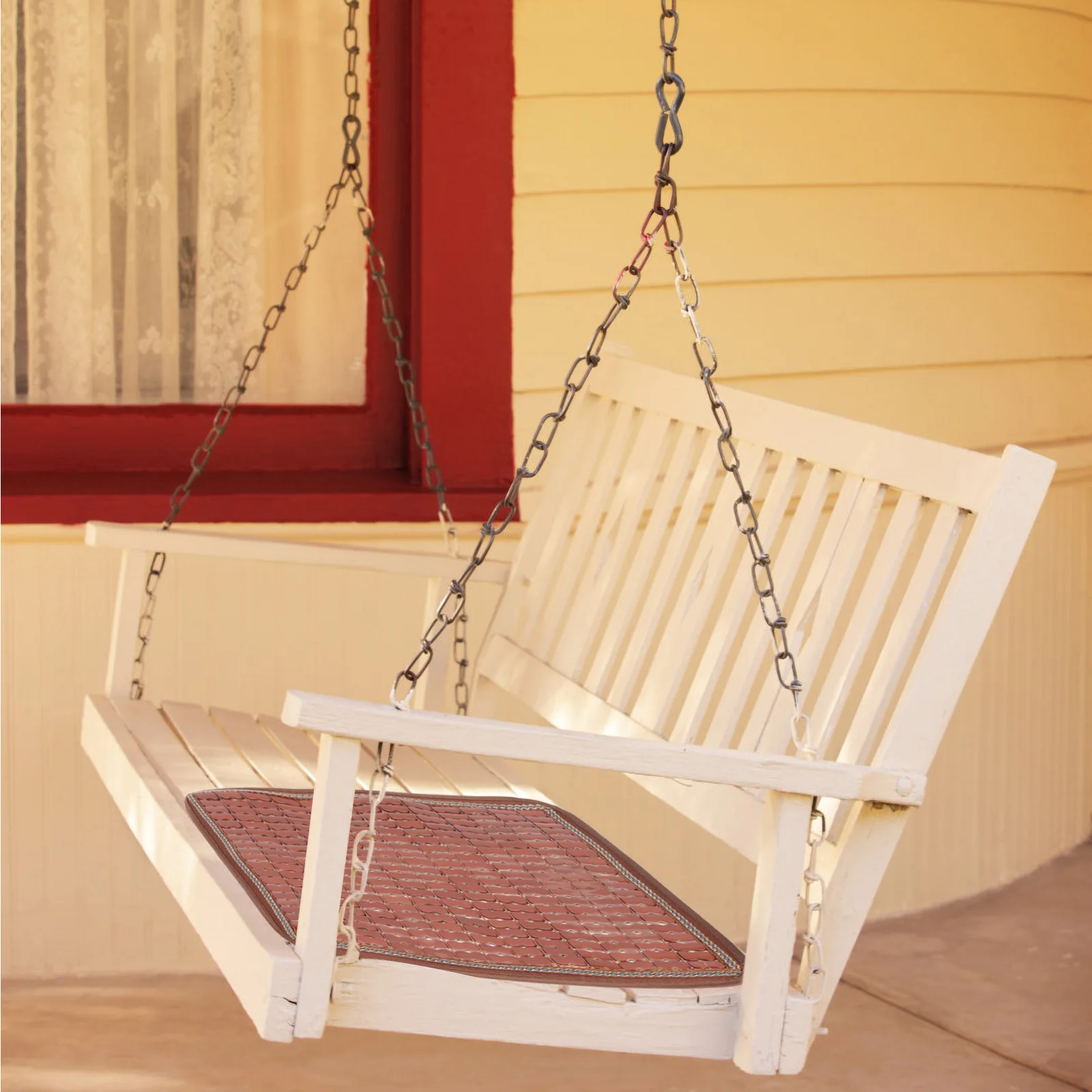 

Cooling Summer Outdoor Swing Cushion Bamboo Seat Pad Garden Patio Breathable Non Slip Comfortable Swing Cushion