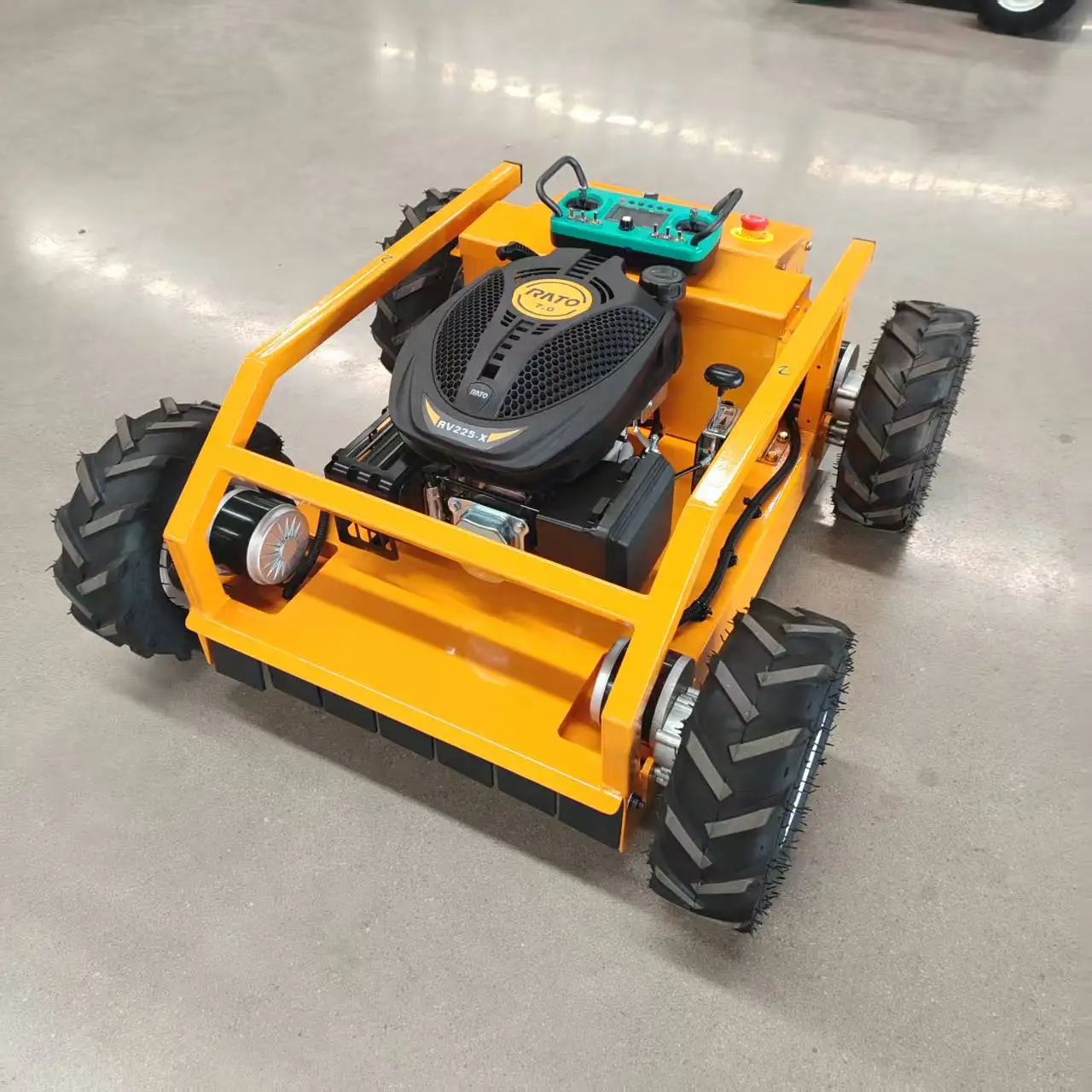 원제조사 저가 도매 휠 원격 제어 스마트 잔디 깎는 기계 오일-전기 하이브리드 과수원 잔디 깎는 기계