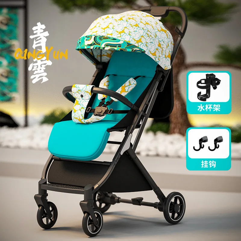 Wandelen Baby Artefact Hoge-View Kinderwagen Kan Zitten, Liggen, Licht, Vouwen, twee-weg Shock-Absorberende Kinderwagen