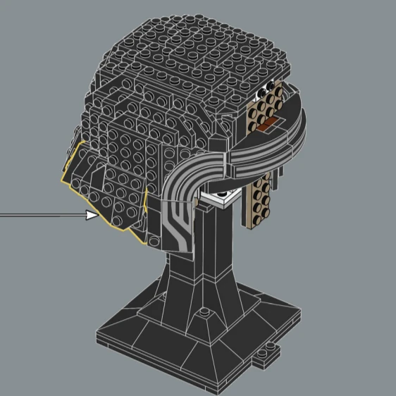 ตัวต่อโมเดลหมวกไคโลเรน 529 ชิ้น รุ่นใหม่ ปี 2025 ของเล่นตัวต่อสร้างสรรค์ DIY ของสะสม ของขวัญสำหรับผู้ใหญ่