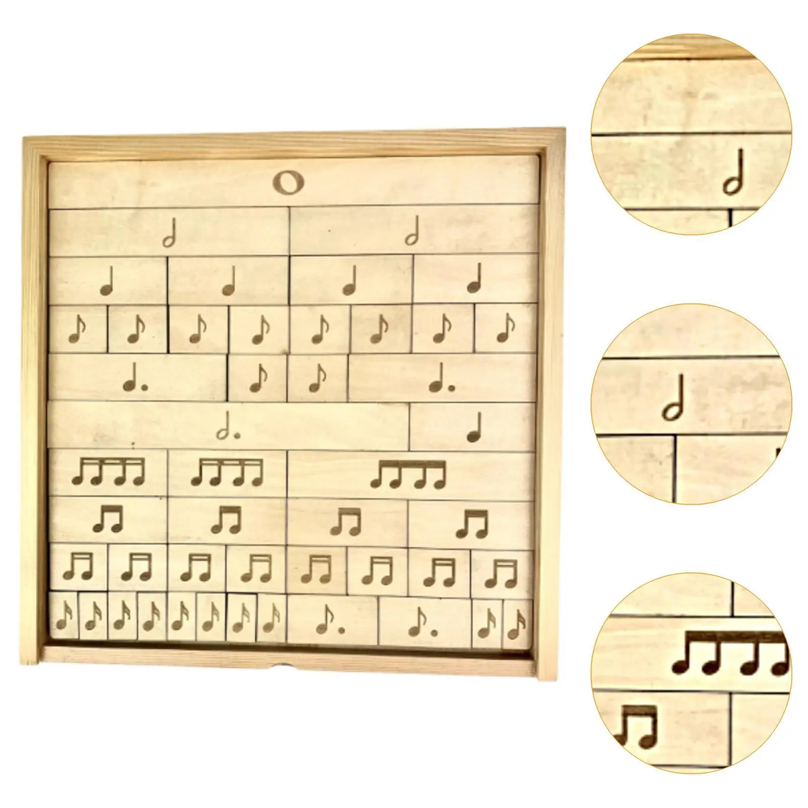 木製音符パズル インタラクティブおもちゃ 頑丈な多目的音符と