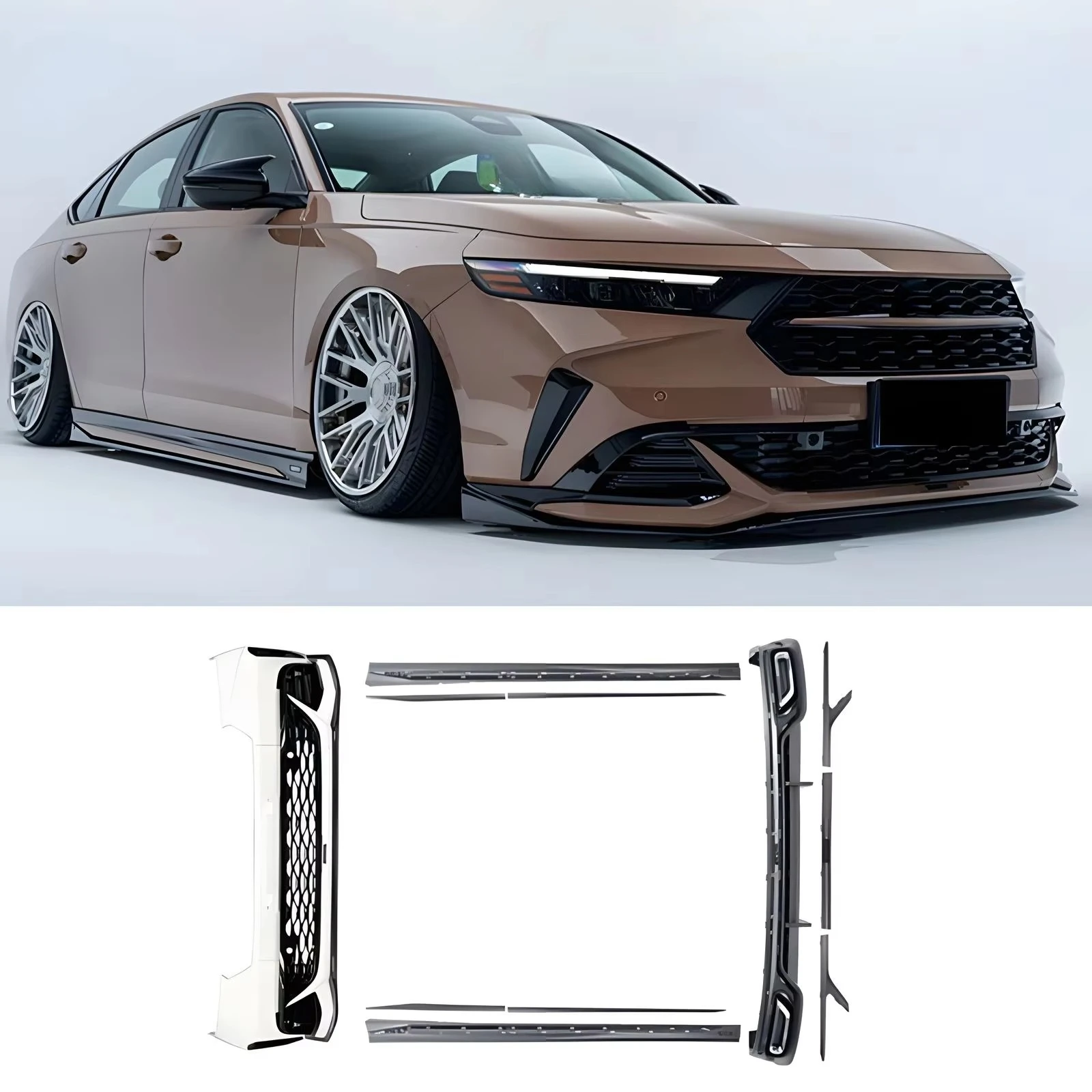 Upgrade Accessories Plastic Polished Body Kit 11th 2023+ Front Bumper Lip Side Skirt Rear Diffuser Spoiler