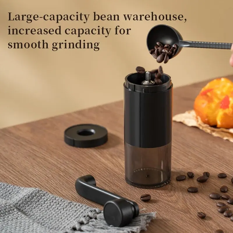 1pc Manual Coffee Grinder Portable Grinder Home Outdoors Travel Hand Crank Coffee Grinder Adjustable Bean Grinder