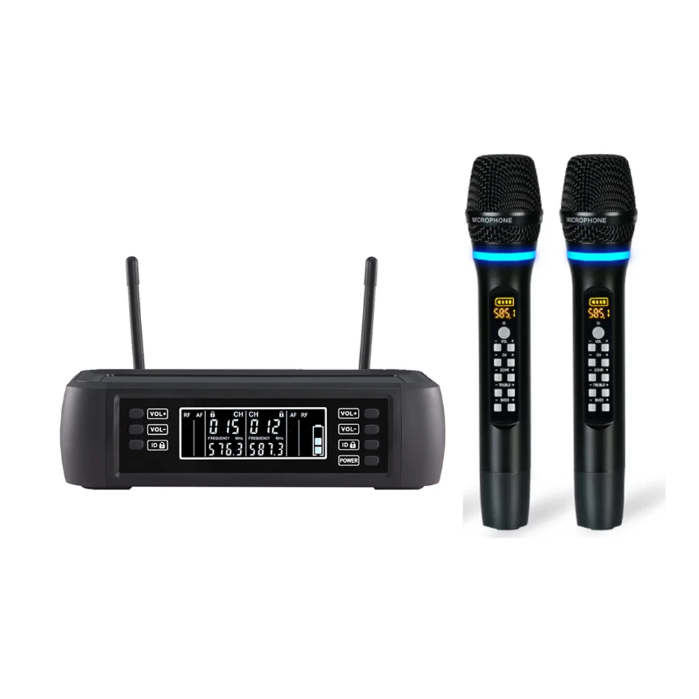 

Professional ID lock without interference singing teaching use classroom echo treble bass Uhf wireless microphone