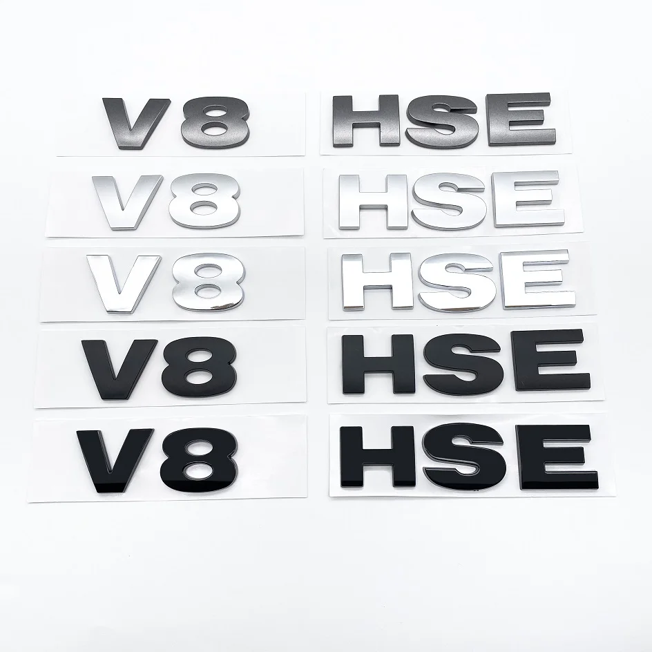 

Car 3D ABS V8 HSE Rear Trunk Words Letter Logo Emblem Badge Decals Sticker For Land Rover Discovery 3 4 Freelander 2 Accessories