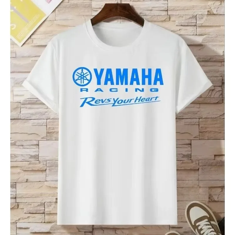 

YAMAHA MOTO Letter Printed Cycling T-shirt for Summer, New Motorcycle Modification, Men's and Women's Plus Size Loose Casual Top