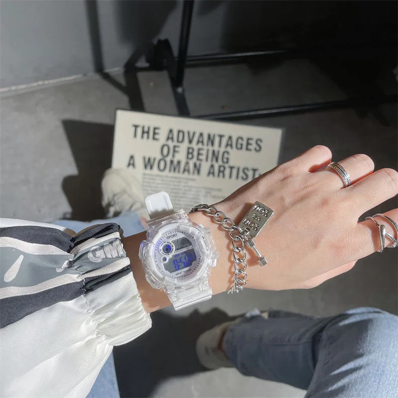 Электронные часы Glacier White Student Party High Beauty Movement Женские часы