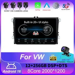 9“ Android 16 Car Radio For VW/Volkswagen/Golf/Polo/Tiguan/Passat/B7/B6/Seat/Leon/Skoda/Octavia GPS Navigation Multimedia Playe