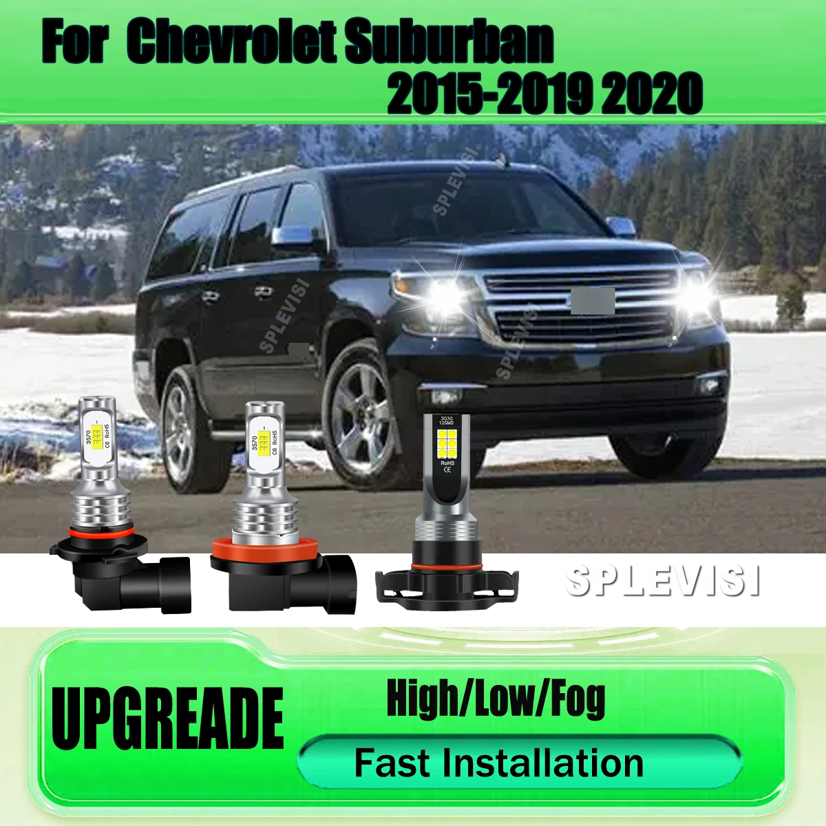 

Illuminate the Road with 9005 H11 H16 LED Headlight Foglights 12v For Chevrolet Suburban 2015 2016 2017 2018 2019 2020