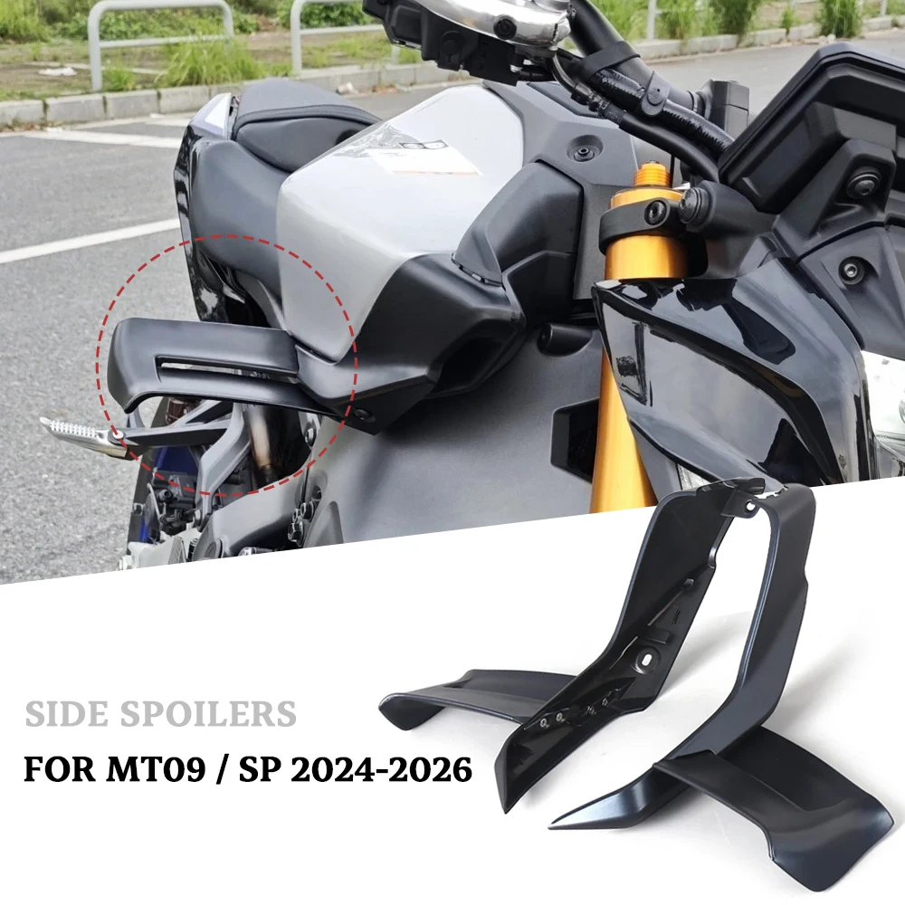 

MT09 NEW Motorcycle Front Spoiler For Yamaha MT-09 MT 09 SP 2024 2025 2026 Fairing Fixed Wing ABS poiler Winglet Aerodynamic Kit