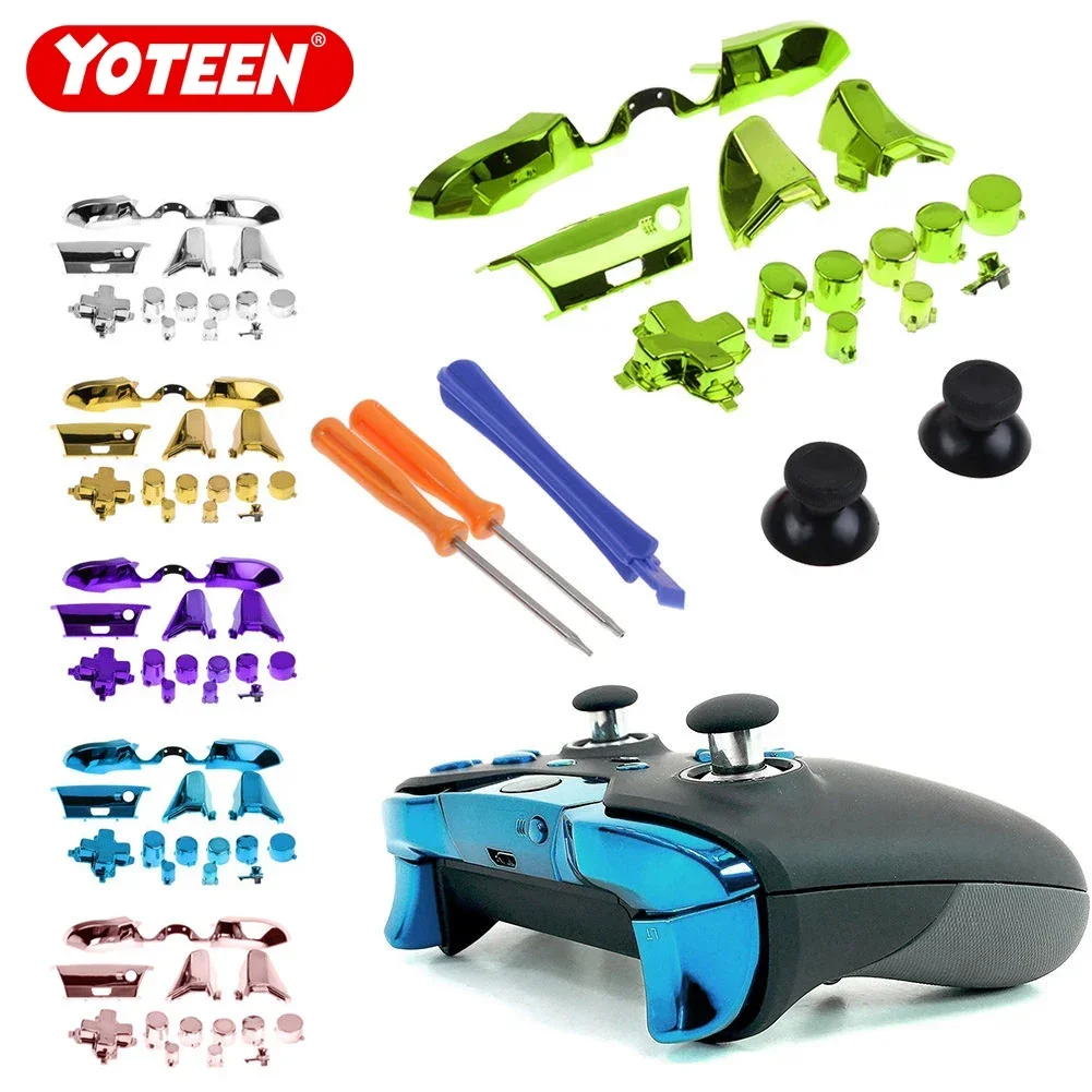 Yoteen لـ XBOX ONE Elite ملحقات الطلاء الكهربائي مجموعة المقبض أدوات مفك المصد الزناد دليل مجموعة DA-PAD RT LT RB LB