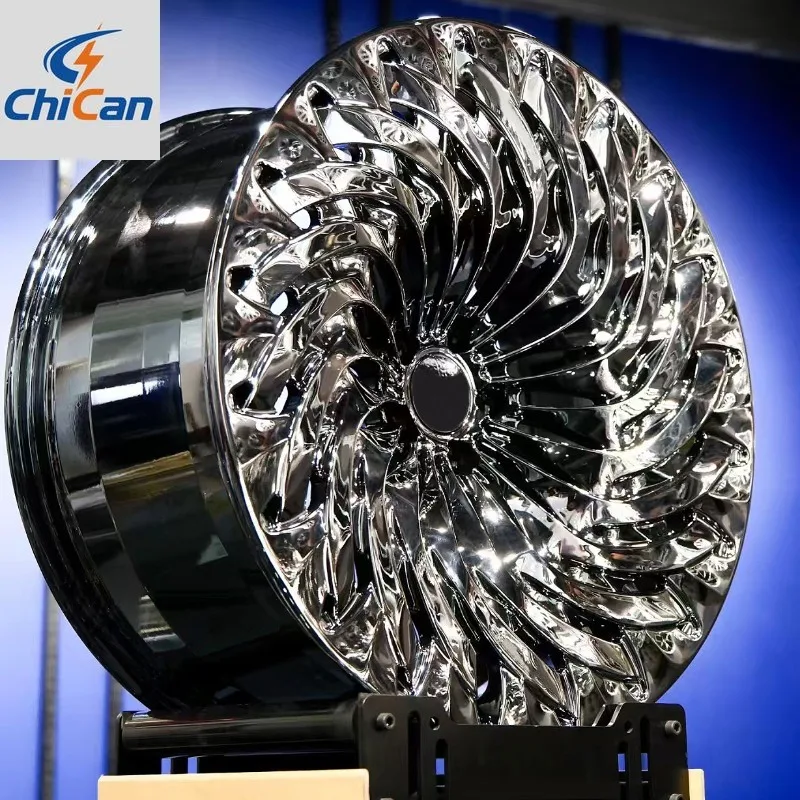 

【2026】Кованые диски Chican Custom из алюминиевого сплава, 17-23 дюйма, черные с хромом, 5x112 5x120 5x114.3 для BMW, Mercedes, Audi