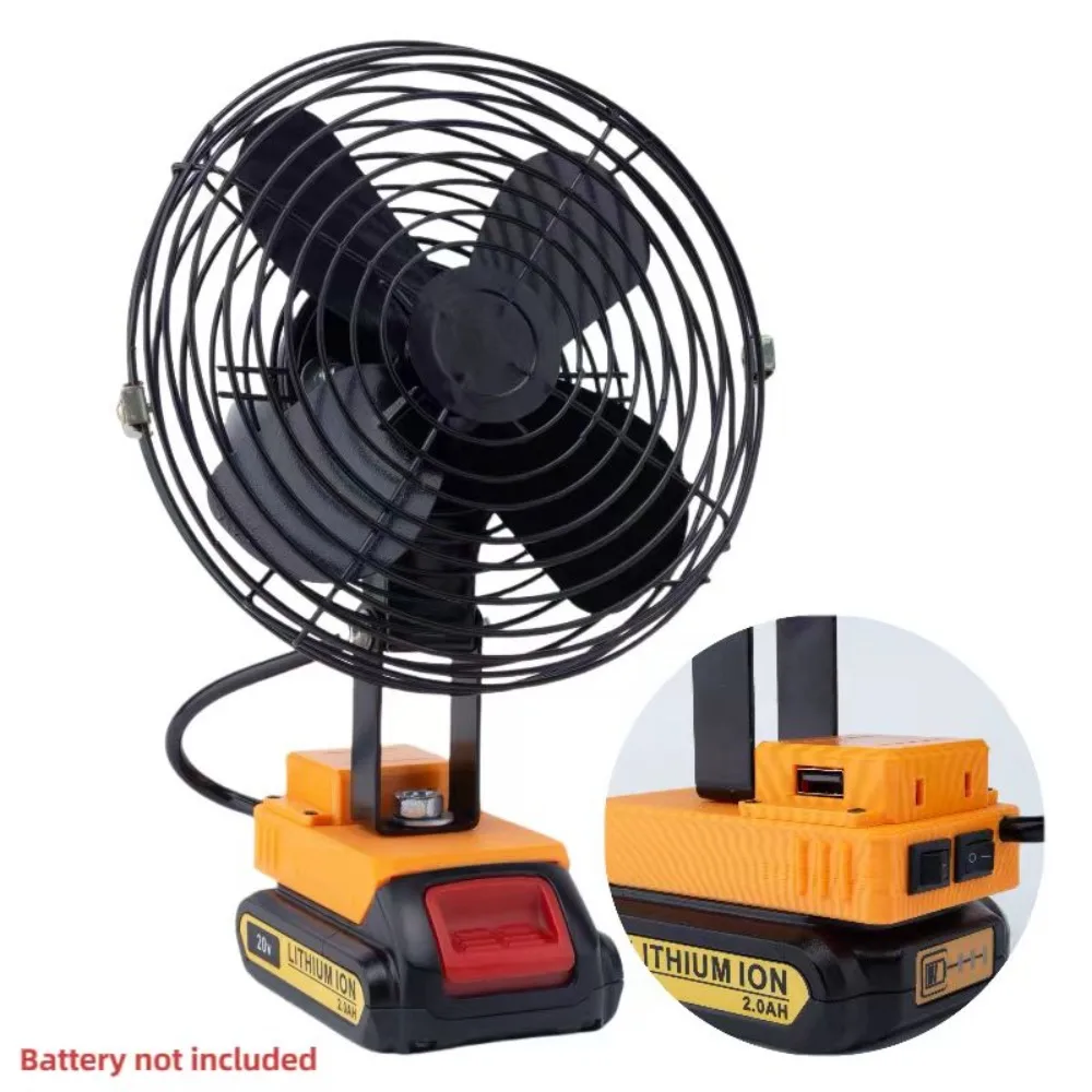 For  Dewalt 디월트 무선선풍기 18/20V Battery Wireless Camping Fan Compatible With w/USB Mobile Phone Fast Charging Port