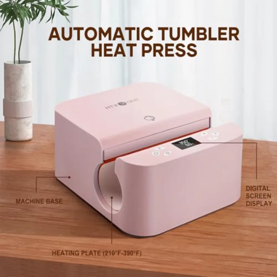 Hat Press Machine + Auto Tumbler Heat Press Machine -Heat Up Fast and Even- Intuitive Display Screen- Flexible Temperat