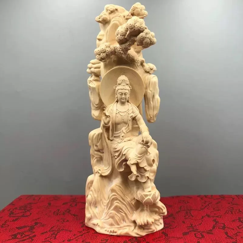 

Taihang Thuja Sutchuenensis Pine Tree Lower Free Guanyin Ornaments Solid Wood Carving Guanyin Bodhisattva Wood Carving Crafts Or