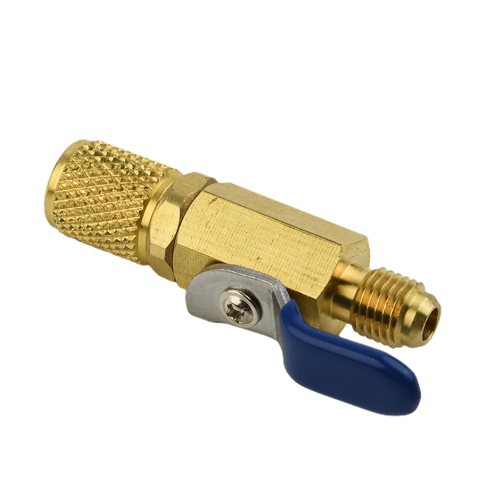 Hose Barb Straight Ball Valves 1PCS For HVAC 1 4 AC Part Random Color Replace Accessories For A C Charging Hoses
