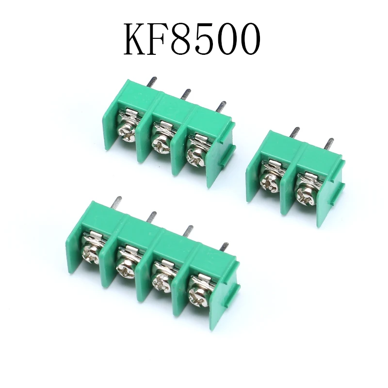 10PCS KF8500 8.5mm Pitch Green 2P/ 3P/ 4P Straight Pin Barrier Terminal 10MM 300V Block ROHS Pcb Screw Block