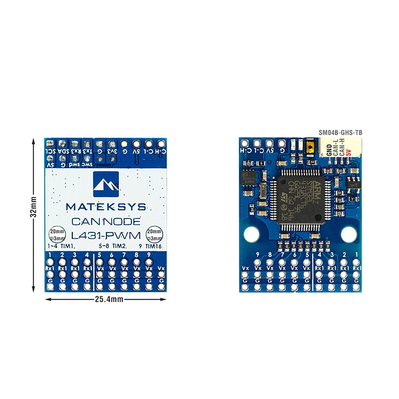 AP_PERIPH dronecan to PWM adapter CAN-L4-PWM