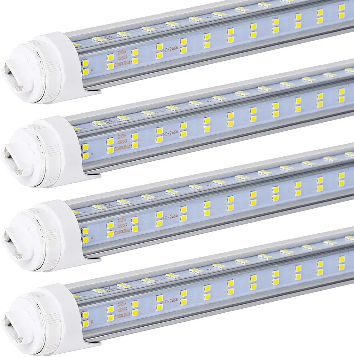 

10 PCS-R17D/HO 8FT LED Bulb - Rotate V shaped, 5000K Daylight 100W, 14500LM, 110W Equivalent F96T12/DW/HO, Clear Cover,