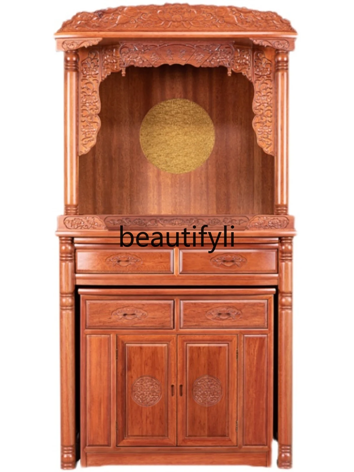 Solid wood Buddhist cabinet New Chinese style Gongtai Buddhist hall serving table Shentai cabinet