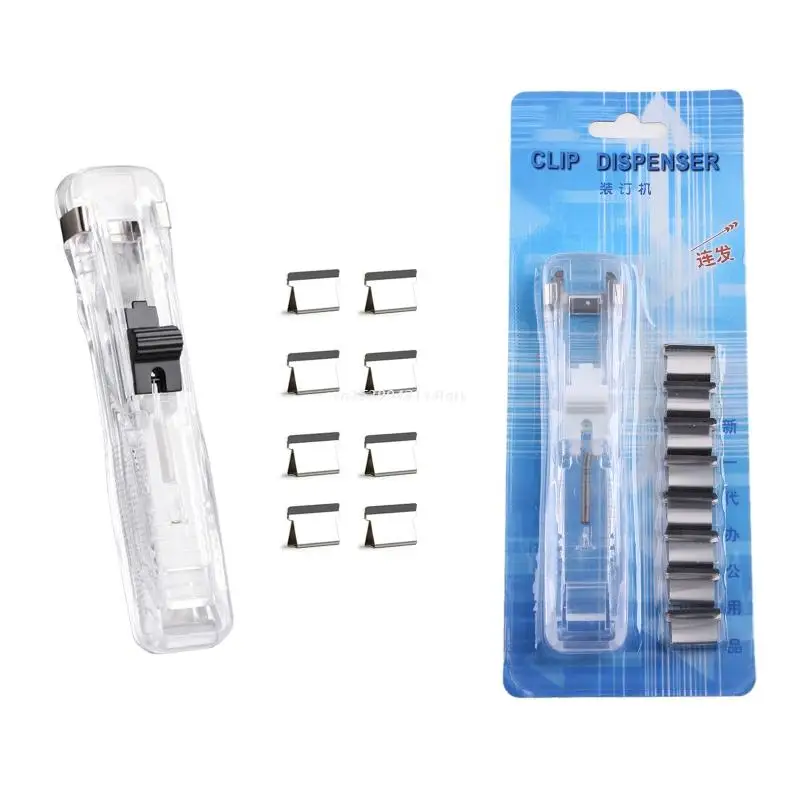 กระดาษ Clamp Dispenser ชุด8 Pcs โลหะคลิปเติมเงินสำหรับเด็กนักเรียนโรงเรียน Dropship