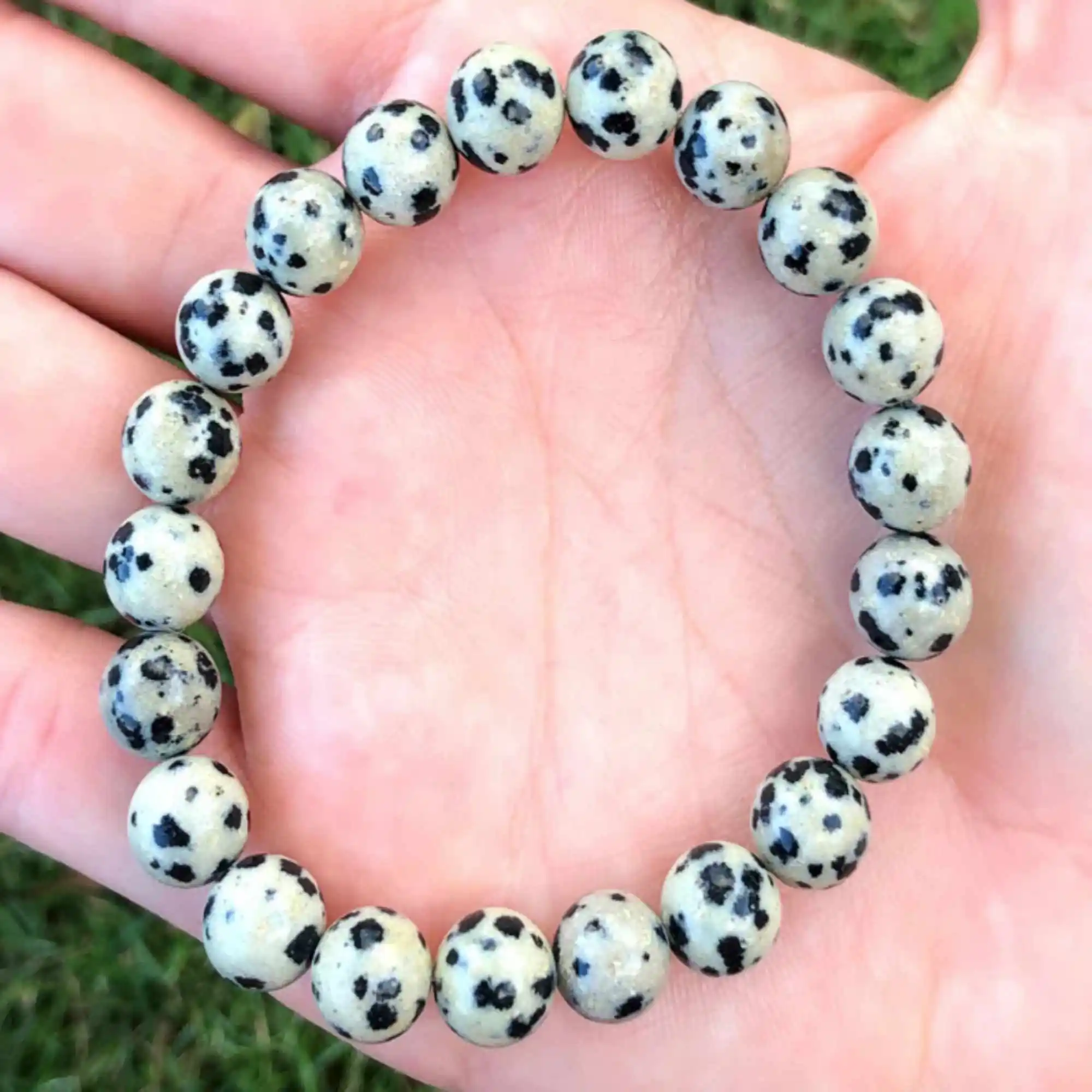 6mm Natural round black white Jasper gemstone beads Bracelet Colorful Fancy Easter Inspiration Seven Chakras Chic Taseel Relief