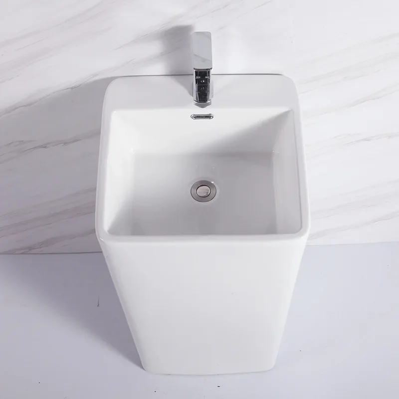 Nordic style integrated column basin