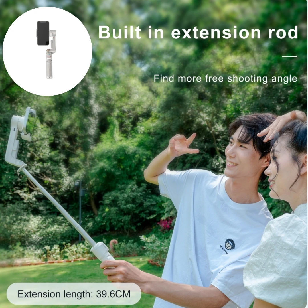 

A10 Handheld Gimbal Built-In Extension Rod Selfie Stick with Fill Light Bluetooth Wireless Stabilizer for Smartphone iPhone New