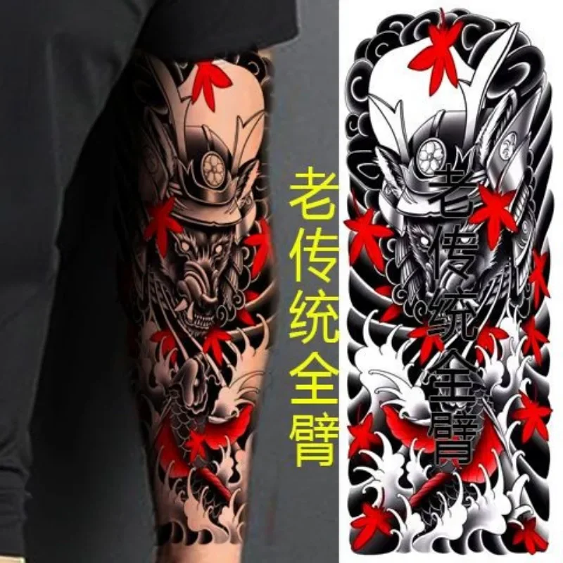 Japanese Temporary Tattoos for Women Man Full Arm Ukiyoe Fake Tattoo Art Lasting Tattoo Stickers Waterproof Tatuajes Temporales