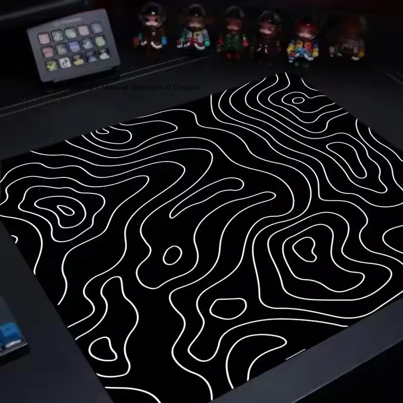 Flüssiges Mauspad in Verschiedenen Größen, Großes Quadratisches Computer-Büro-Spiel-Tischpad, Rutschfeste Gummi-Mauspads, Kleine Deko-Schreibtischunterlagen