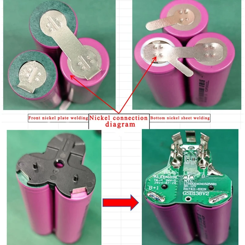 BAT411 Li-Ion Battery Plastic Case Box PCB Charging Protection Circuit Board For  10.8V 12V BAT412A BAT413A BAT420