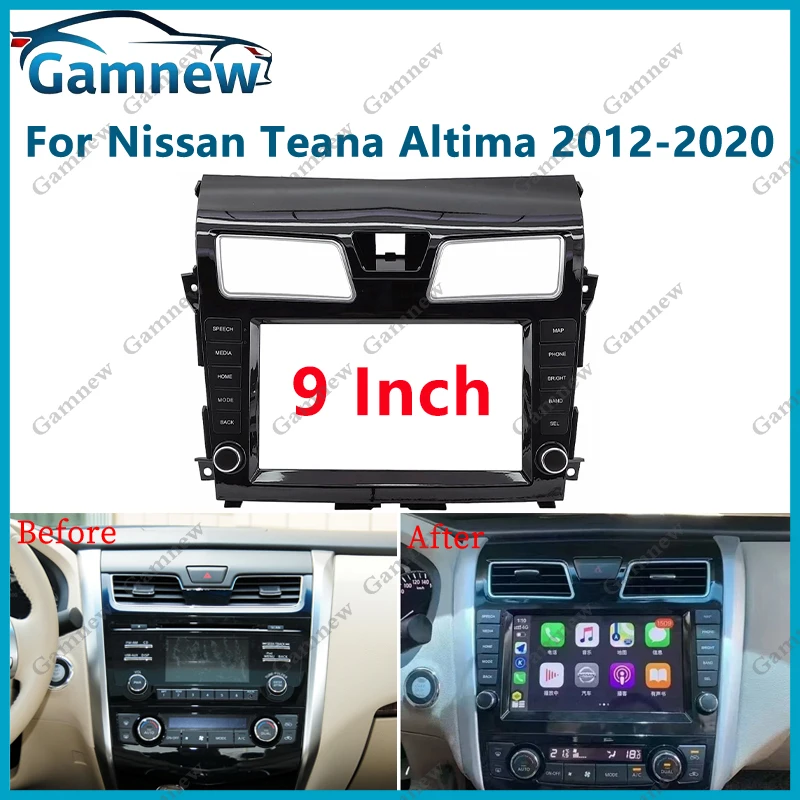 9 Inch Car Tesla Style Frame Fascia Cable Canbus Adapter Android Radio Dash Panel Kit For Nissan Teana 3 (J33)  Altima 5 (L33)