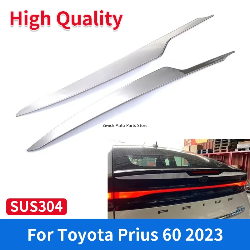 

2 PCS Rear Emblem Chromed Trim for Toyota Prius 60 2023 High Quality Stainless Steel Chrome Car Styling External Accessories