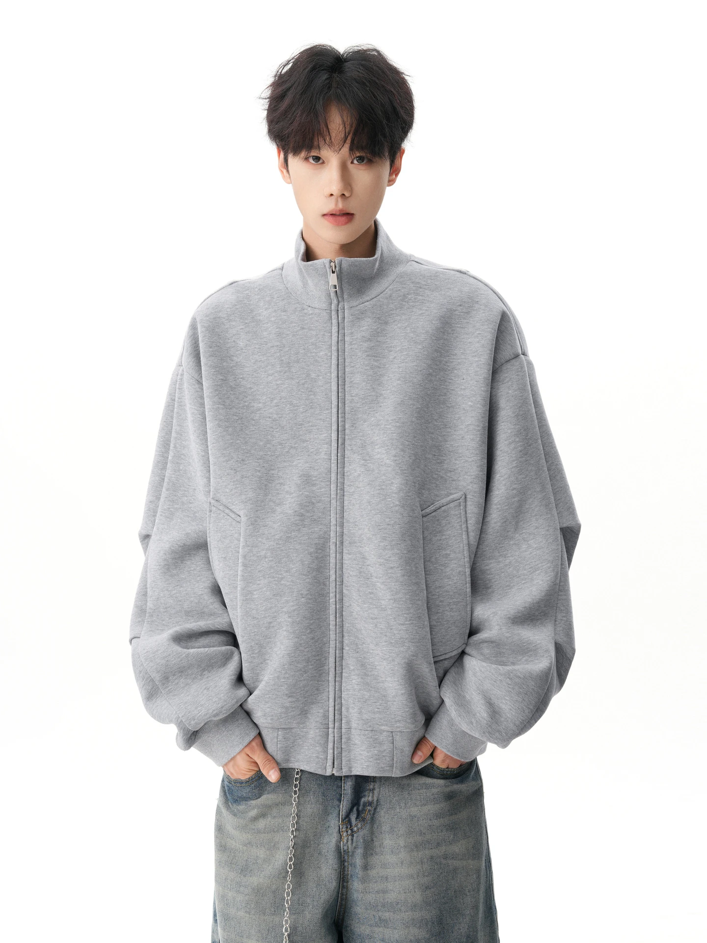 

Spring Design Heavyweight Open Cardigan Sweatirt Men's Vintage Couples Loose Casual Jaet Outerwear Youth Trend Cotton Pol...