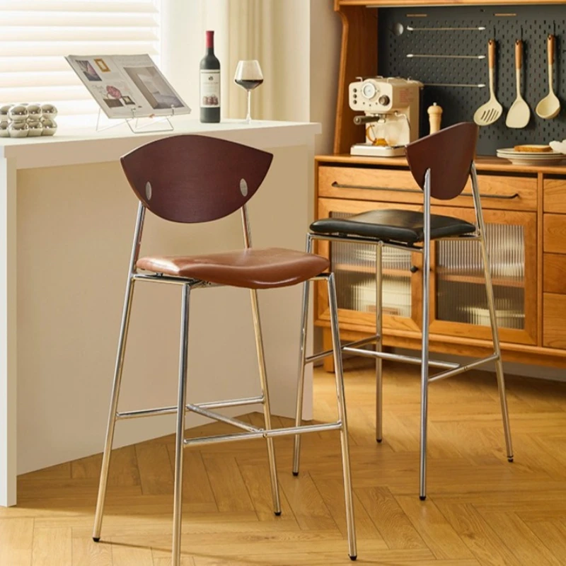 

Высокий барный стул в скандинавском стиле, ретро-кресло для бара, стул для кафе, барный стул для чайной, высокий стул для отдыха.