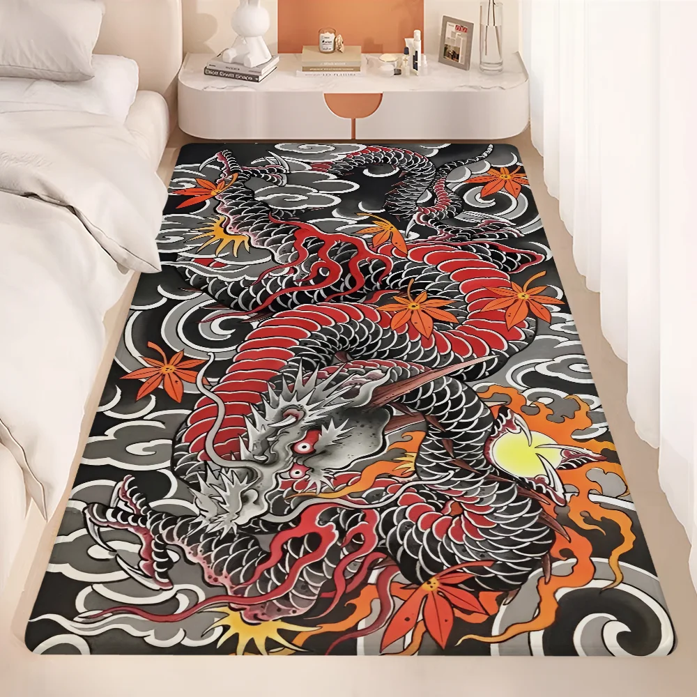 Japanese Dragon Printed Large Wall Tapestry Wall Hanging Decoration Household Decor Blanket