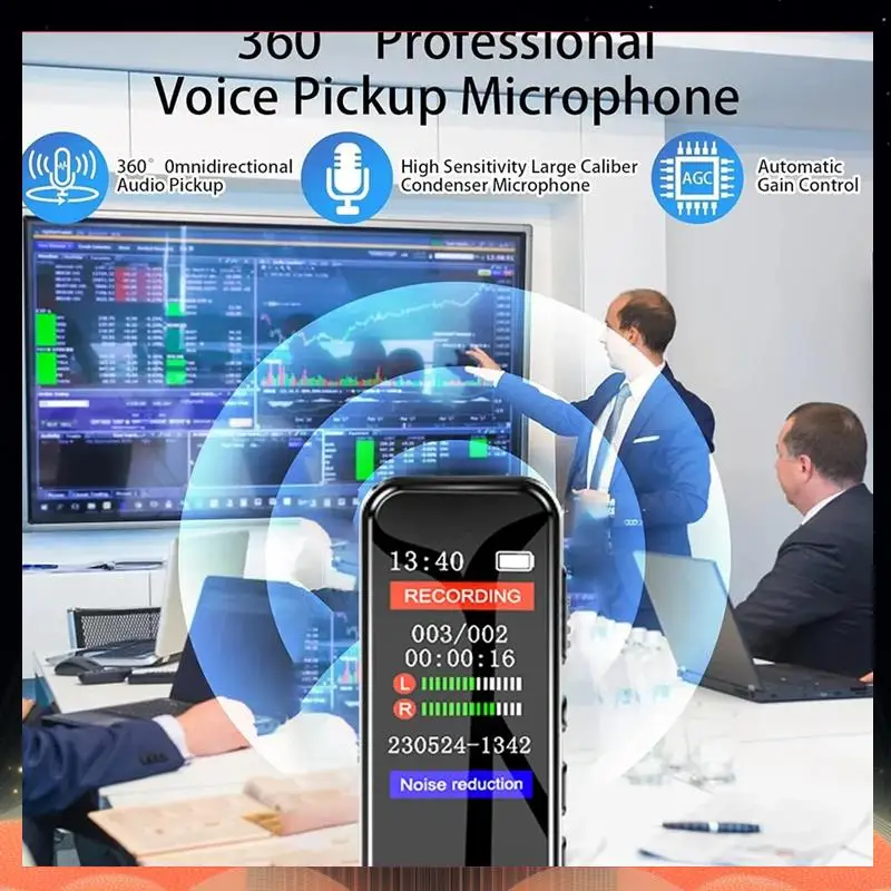 

Digital Voice Recorder MP3 Music Player With Playback MP3 Music Player Activated Record 1536KBPS HD Recording-TCE