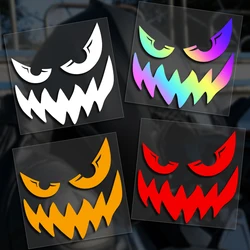 Devil Grin Reflective Waterproof Car Stickers Decor Motorcycle Scooter Auto Body Helmet Windshield Fuel Tank Decal Accessories