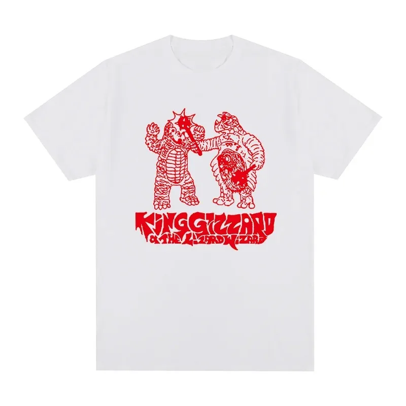 Camiseta de la banda de rock vintage King Gizzard & the Lizard Wizard — Estilo Garage Pop, hecha de 100% algodón, camiseta unisex recién llegada