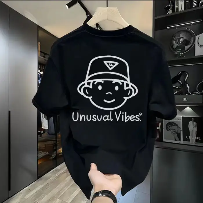 

American Fashion Brand Little Boy Shape Printed Graphic T-shirt Men's and Women's Short Sleeve T-shirt Men's Clothing Streetwear