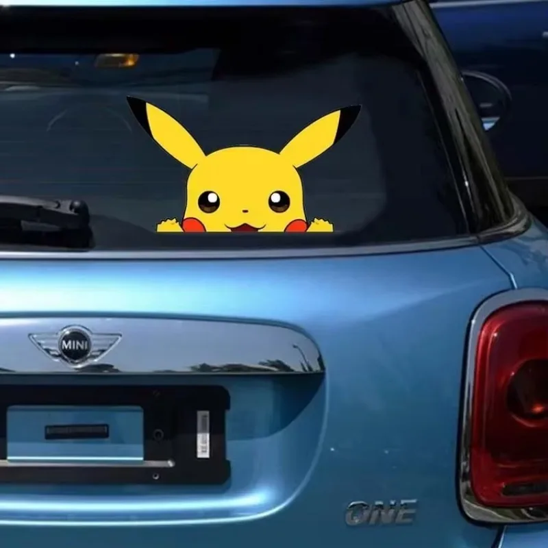 Pok é mon Pikachu stiker tahan air kepribadian Mobil Dekorasi kreatif menutupi goresan sepeda motor kartun stiker Anime