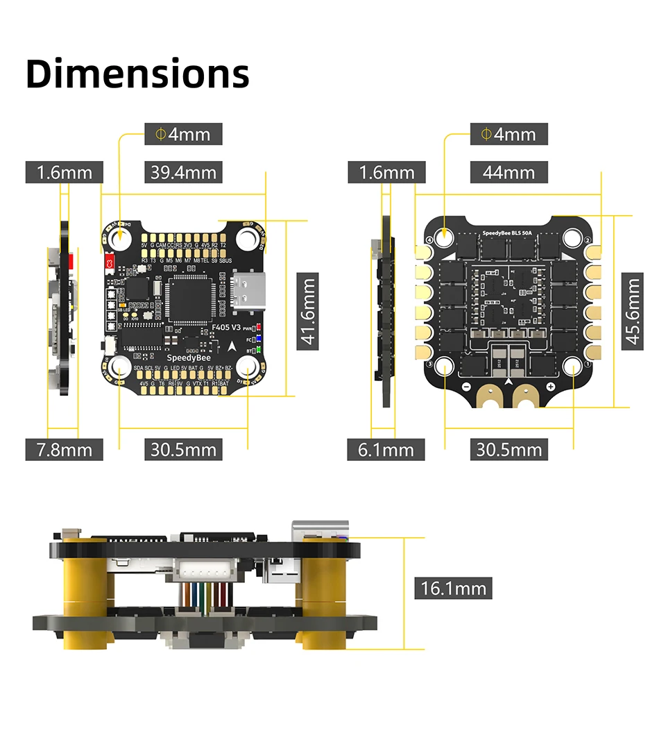 ShenStar وحدة تحكم في الطيران كومة ل SpeedyBee F405 V3 BLS 50A 4IN1 ESC 30x30 مللي متر كومة ل RC FPV سباق المتسابق طائرة كوادكوبتر