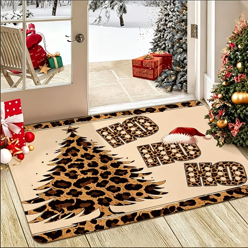 Buffalo Plaid Christmas Tree Door Mat home decor villa patio sliding door foyer backyard seasonal floor rug gift  mat rugs