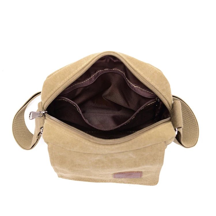 Lässige Umhängetasche, Herren Retro Canvas Umhängetasche, Geeignet für Ausflüge und Tägliche Pendlerfahrten, Schultertasche – Detail 5