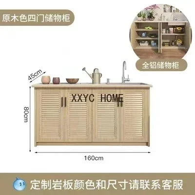 

Aluminum Alloy Wash Basin Outdoor Metal Storage Cabinet Wash Basin Outdoor Courtyard Sink Integrated