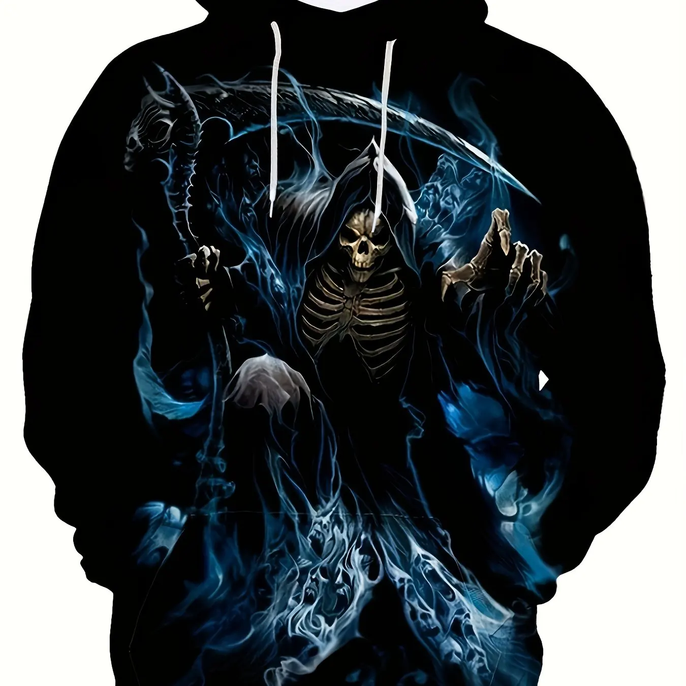 Men's 3D Printed Horror Skull Sweatshirt, Outdoor Pullover Clothing, Long Sleeve Hoodies, Daily Fashion, Autumn